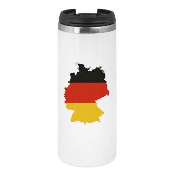 Black Red Gold Germany Flags Outline Design - Thermal Cup - white - Front