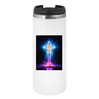 Kreuz_aus_Energie_Spirituelle_Neon Vision - Mug isotherme - blanc - Devant