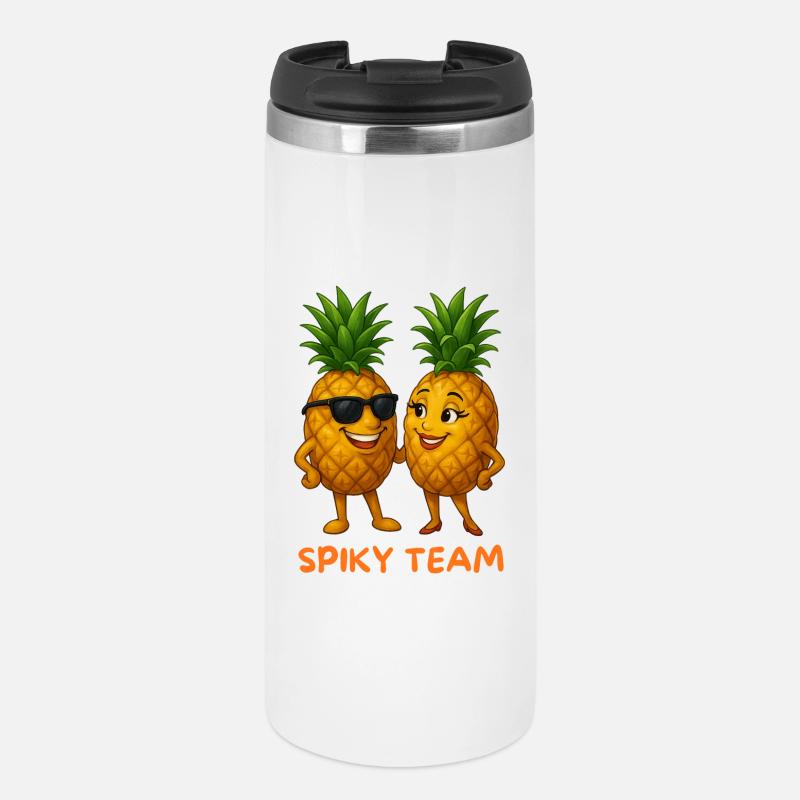 Duo Ananas Épicé - Mug isotherme - blanc