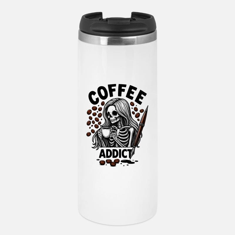 Kaffee bis zum Tod - Thermobecher - Weiß