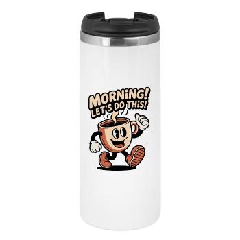 Motivation du café du matin - Mug isotherme - blanc - Devant