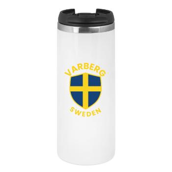 Emblème du drapeau du Bouclier suédois - Mug isotherme - blanc - Devant