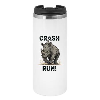 Wild Rhinoceros Crash Run - Thermal Cup - white - Front