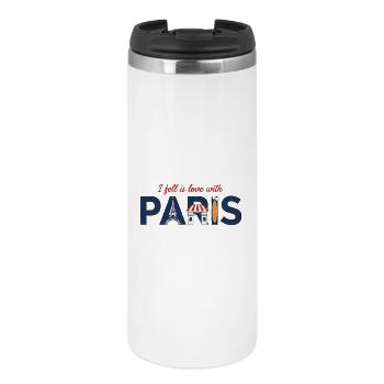 Paris Love – Tour Eiffel & Design de baguettes - Mug isotherme - blanc - Devant