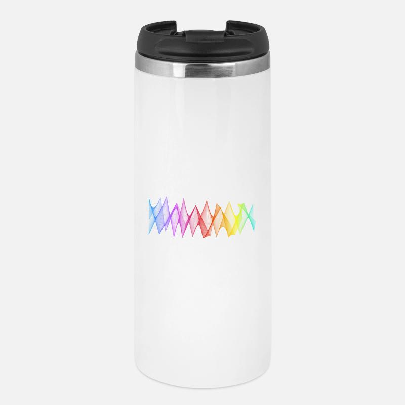 Lignes abstraites Design 04 - Mug isotherme - blanc