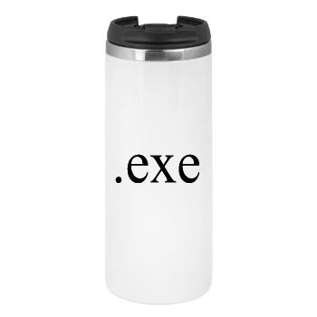 exe datei - Thermobecher - Weiß - Vorne