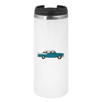 Vintage Cuban Car - Thermal Cup - white - Front