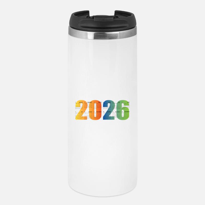 Jahreskalender 2026 - Thermobecher - Weiß