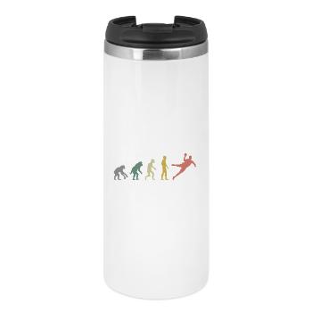 Retro Evolution Handball Icon Couleurs Sports Logo - Mug isotherme - blanc - Devant
