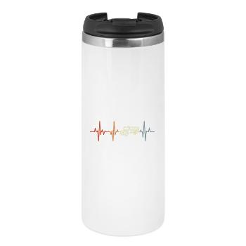 Bus Heart Rate Vintage Look - Thermal Cup - white - Front