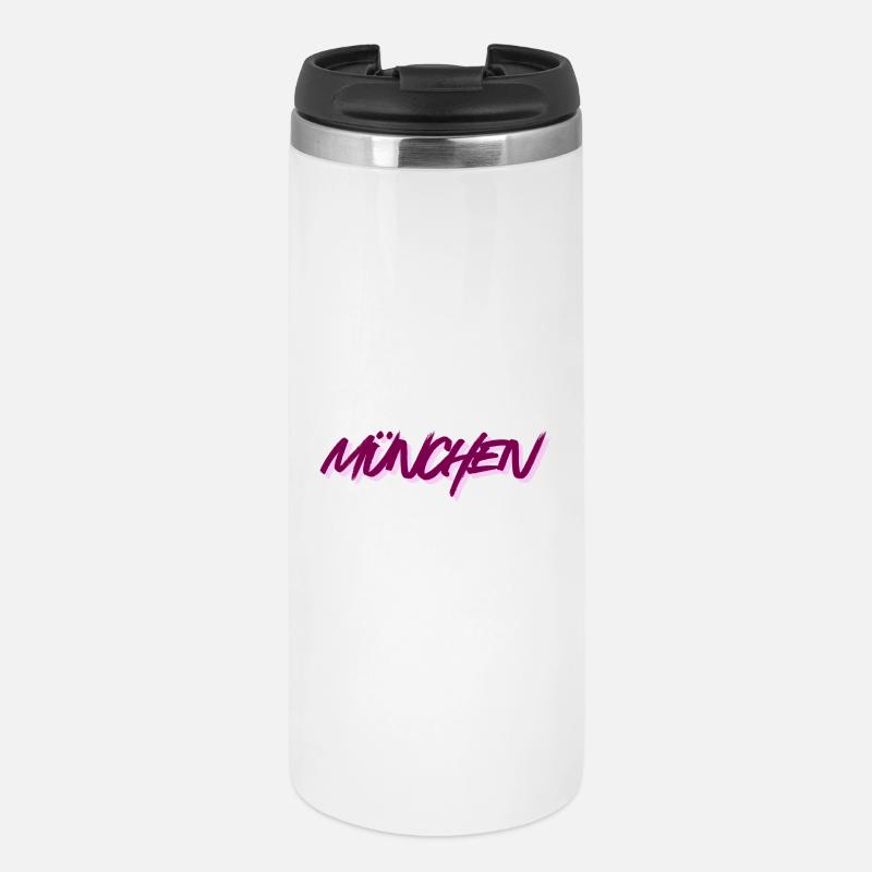 Munich Graffiti Font Pink - Thermal Cup - white