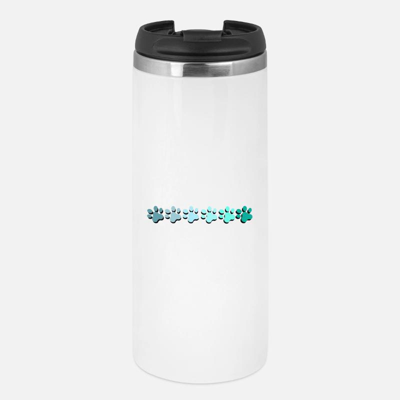 Conception abstraite d’empreinte de patte dans les couleurs de la mer - Mug isotherme - blanc