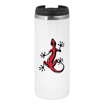 Roter Gecko - Thermobecher - Weiß - Vorne