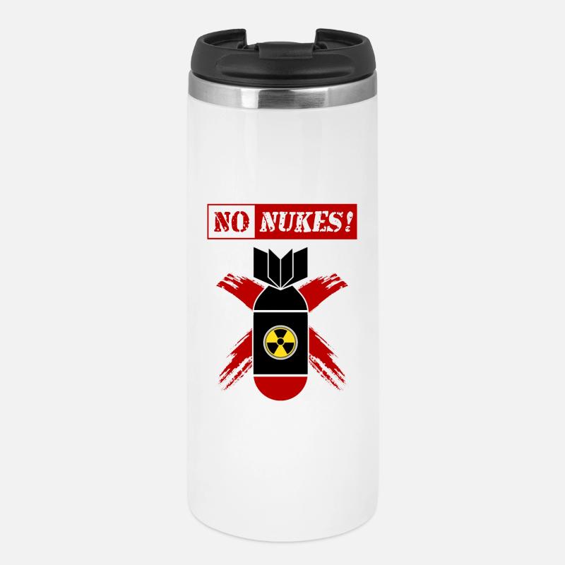 NO NUKES | Anti-nuclear weapon! - Thermal Cup - white