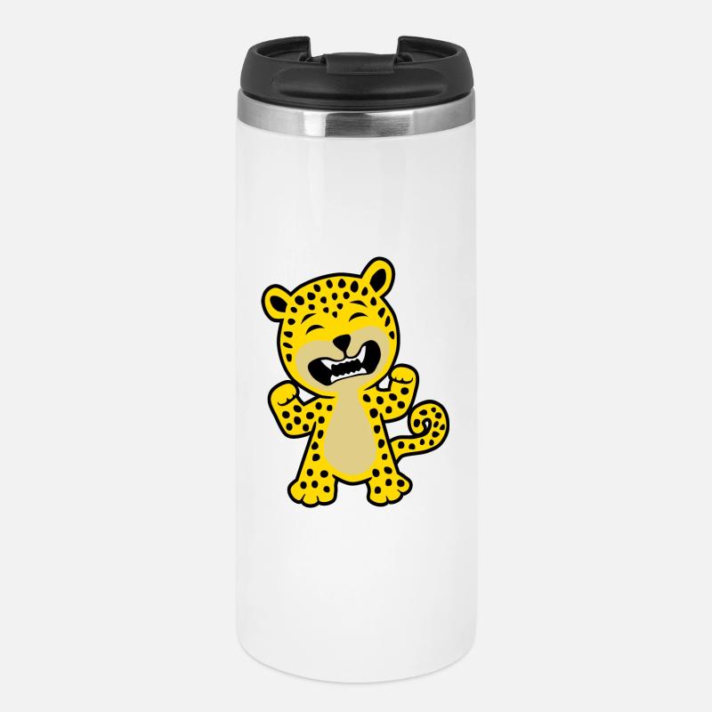Leopard Grrrr - Thermobecher - Weiß