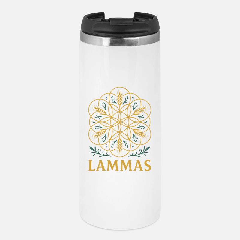 Lammas - Fleur de Vie à partir de Grain - Mug isotherme - blanc