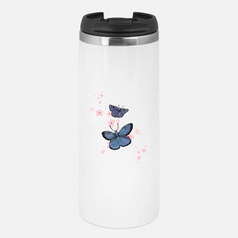 Butterfly Blue - Sonja Ariel von Staden - Thermal Cup - white
