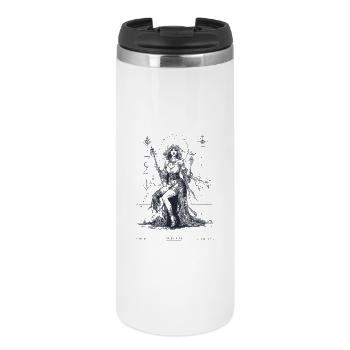 Mystical witch with magic wand - Thermal Cup - white - Front