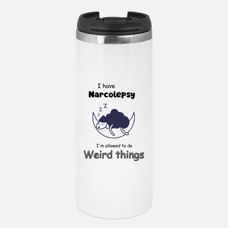 Sleeping sheep in the moonlight with narcolepsy - Thermal Cup - white