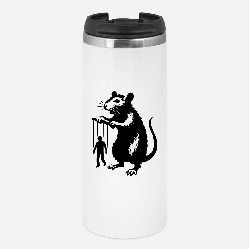Rat with human puppet - Thermal Cup - white