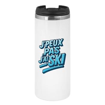I can't I ski - Thermal Cup - white - Front