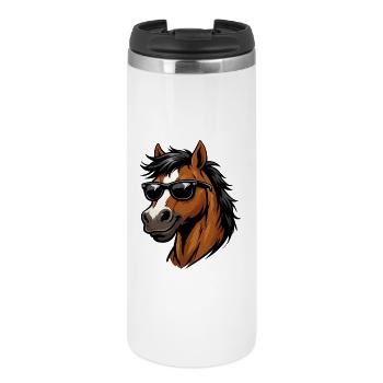 Stud with sunglasses vector swag - Thermal Cup - white - Front