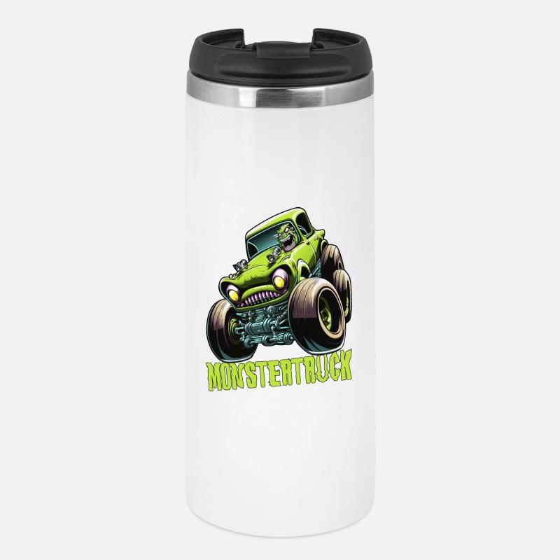 Monster Truck Comic Gift - Thermal Cup - white