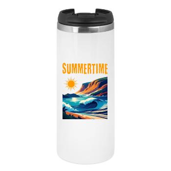 Summertime - beautiful summer design - Thermal Cup - white - Front