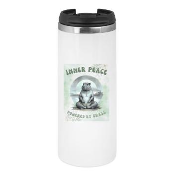 Inner Peace – Powered by Grass - Thermobecher - Weiß - Vorne