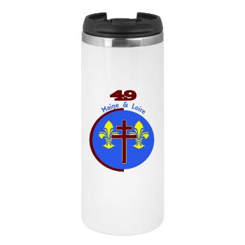 logo revisité du Maine et Loire 49 - Mug isotherme - blanc - Devant