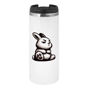 Kaninchen Hase Hasen langohr Klopfer Rammler - Thermobecher - Weiß - Vorne