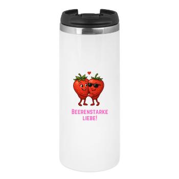 Berry-Strong Love - Strawberry Duo - Thermal Cup - white - Front
