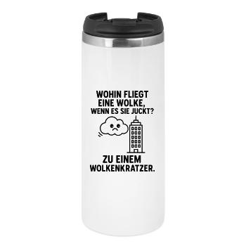 wolke kratzen kinderwitz - Thermobecher - Weiß - Vorne