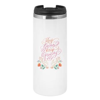 Keep Going. Keep Growing. - Thermal Cup - white - Front