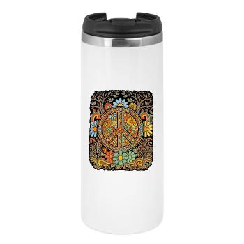 Fleurs hippies de la paix - Mug isotherme - blanc - Devant