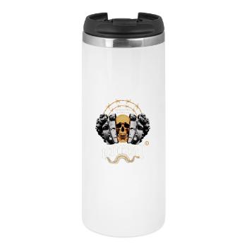 Cercle crâné avec fil barbelé - Mug isotherme - blanc - Devant