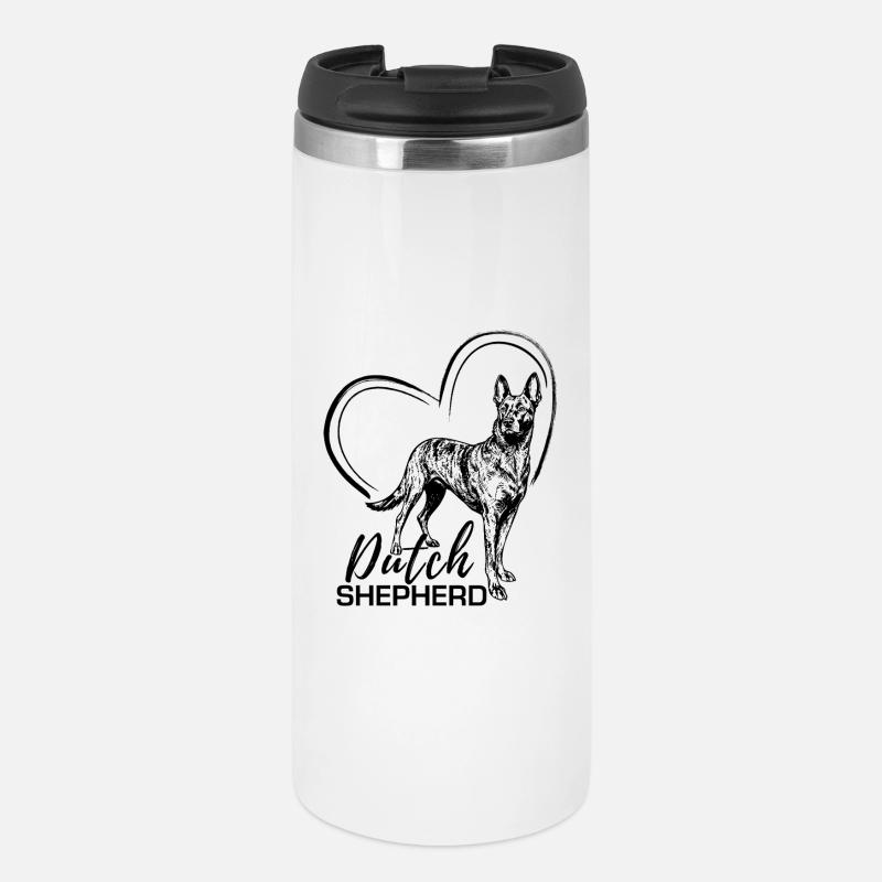 Dutchie - Dutch Shepherd Dog - Thermal Cup - white