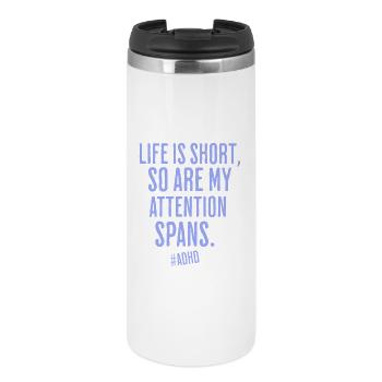 Life is short, so is attention - Thermal Cup - white - Front