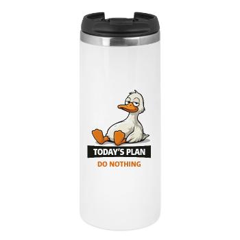 Plan du jour : Ne rien faire d’un canard - Mug isotherme - blanc - Devant