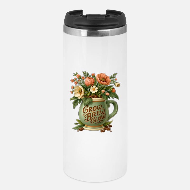 Cultiver Brew Glow Mug Flora - Mug isotherme - blanc