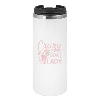 Dame chèvre folle - Mug isotherme - blanc - Devant