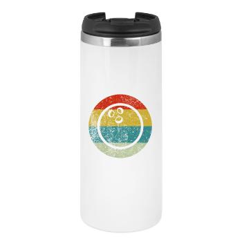 Retro Vintage Bowling - Thermobecher - Weiß - Vorne