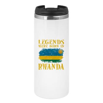 Vintage Design Ruanda Flagge - Thermobecher - Weiß - Vorne