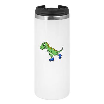 Patinage de dinosaures - Mug isotherme - blanc - Devant
