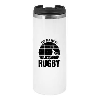 Dicton d’un joueur de rugby - Mug isotherme - blanc - Devant