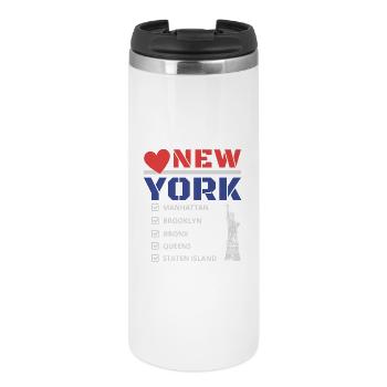 New York City Five Boroughs Love New York Bronx - Thermal Cup - white - Front