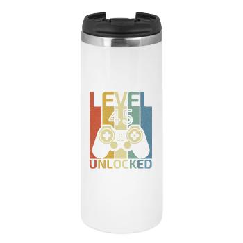 Level 45 freigeschaltet Lustiger Videospieler 45. Geburtstag - Thermobecher - Weiß - Vorne