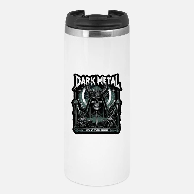 Dark Metal Skelett Kult - Thermobecher - Weiß