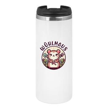 Wühlmaus Lustiges Motiv Hobbygärtnerin Geschenk - Thermobecher - Weiß - Vorne
