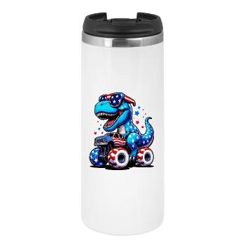 SSW24-T Rex Riding Monster Truck 3 - Thermal Cup - white - Front